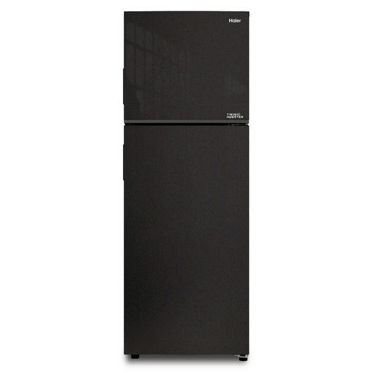 Haier No-Frost Refrigerator, 357 Liter, Inverter, Black- HRF-380TMBM