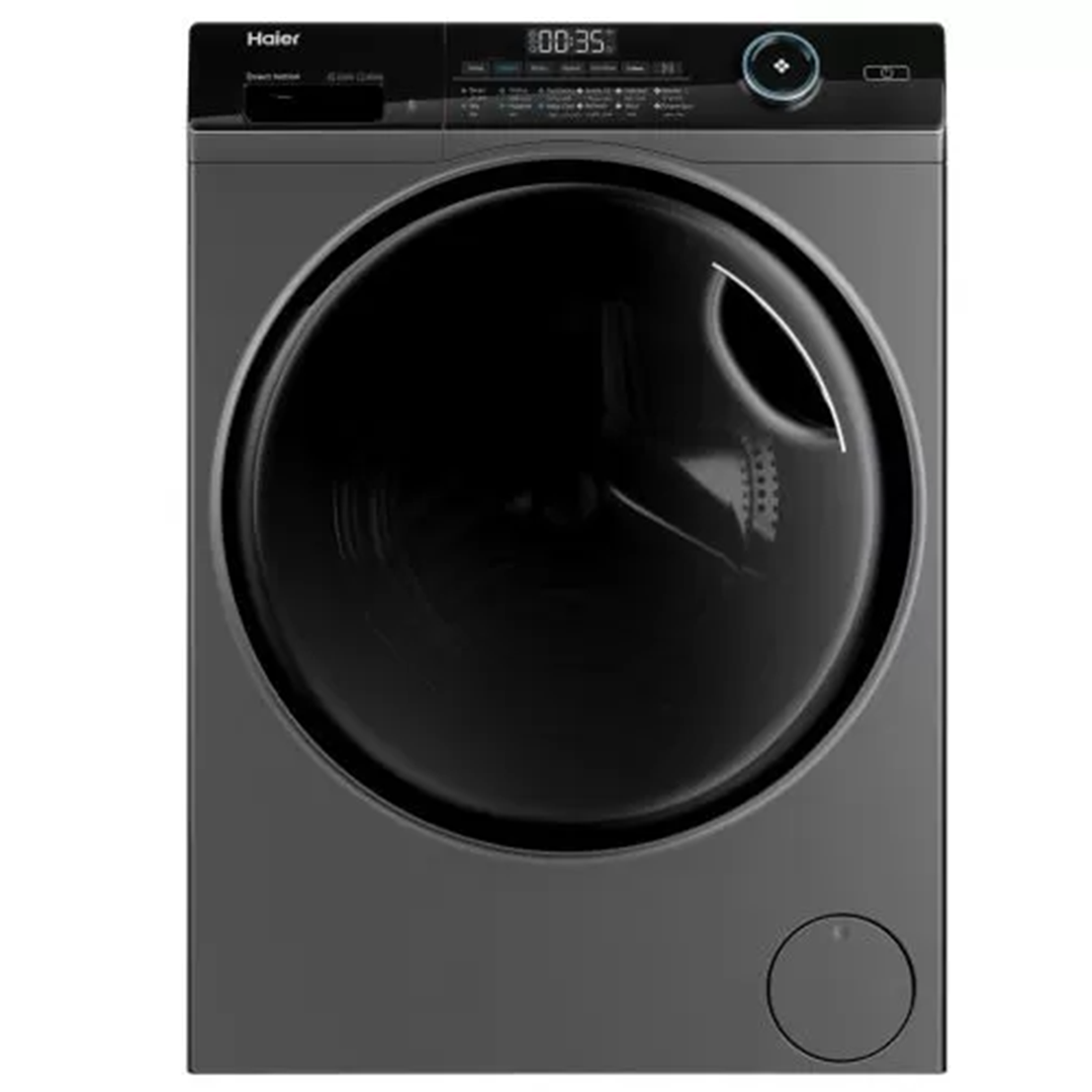 Haier Front Washing Machine with direct motion inverter, Super Drum, 8KG, 1400 RPM, Silver- HW80-B14959S6TU1