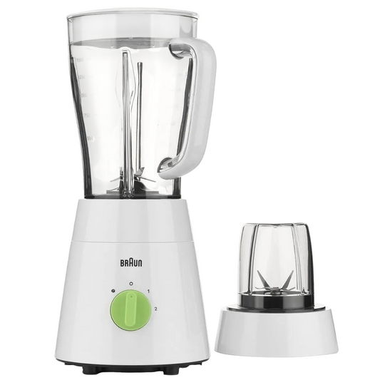 Braun Countertop Blender, 1.5 Liter, 500 Watt, White - JB0115WH