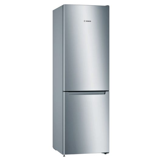 Bosch Serie 2 No-Frost Freestanding Refrigerator, 302 Liters, Stainless Steel- KGN36NL30U