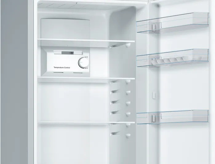 Bosch Serie 2 No-Frost Freestanding Refrigerator, 302 Liters, Stainless Steel- KGN36NL30U