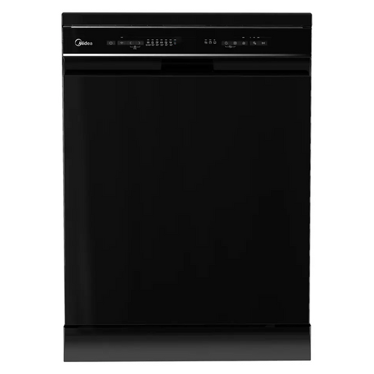 Midea Digital Dishwasher, 14 Place Settings, 6 Programs, Black - MDWEF1433D(B)-WI-EG