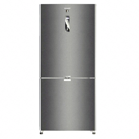 SHARP Fridge Inverter Digital Bottom Freezer 558 Liter Dark Stainless SJ-PV73K-DST