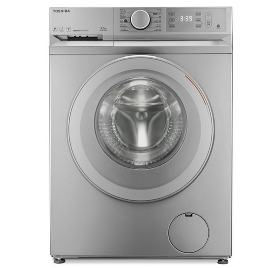Toshiba Front Load Automatic Washing Machine, 9Kg, Inverter Motor, Silver - TW-BL100A4EG(SS)