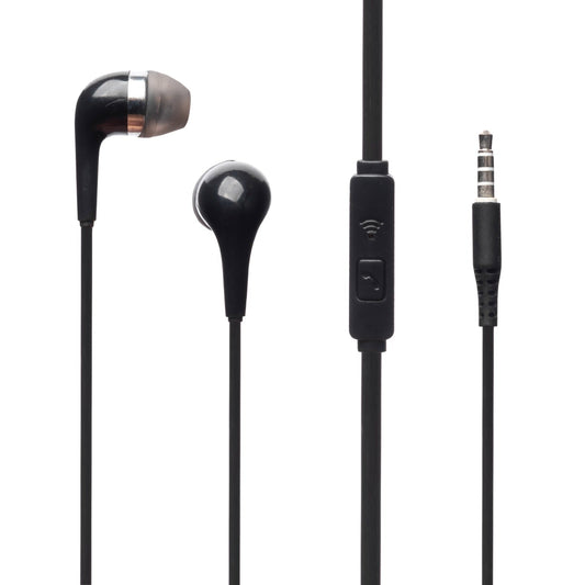 Cell Tel Stereo Earphone, Black - CT-04