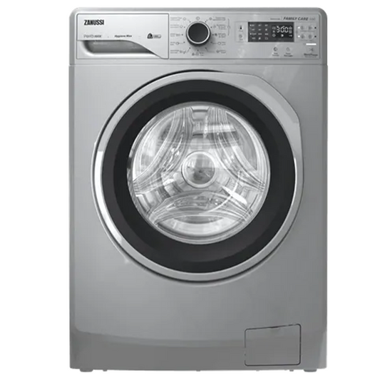 Zanussi Front Load Perlamax Washing Machine, 7 Kg, Silver - ZWF7240SB5