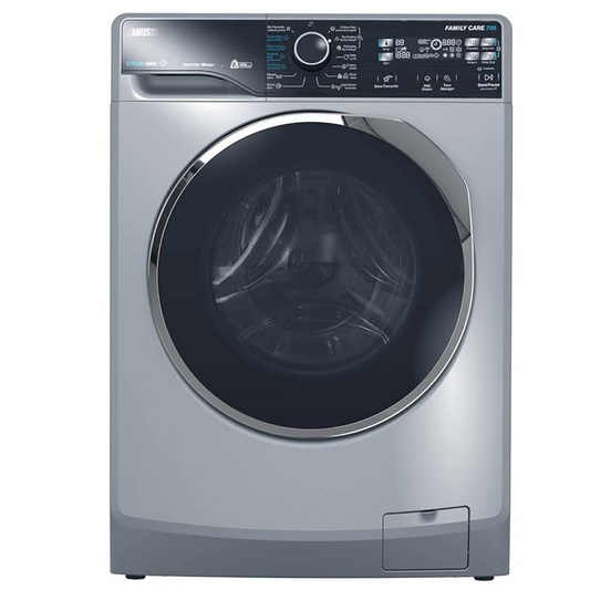Zanussi Front Load Steammax Inverter Washing Machine, 8 Kg, Silver - ZWF8221SL7