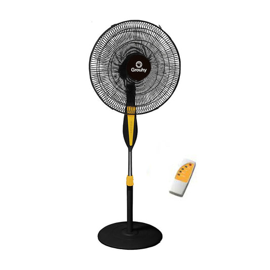 Grouhy Stand Fan 18 Inch With 5 Plastic Blades & Remote Control - USS-18026R