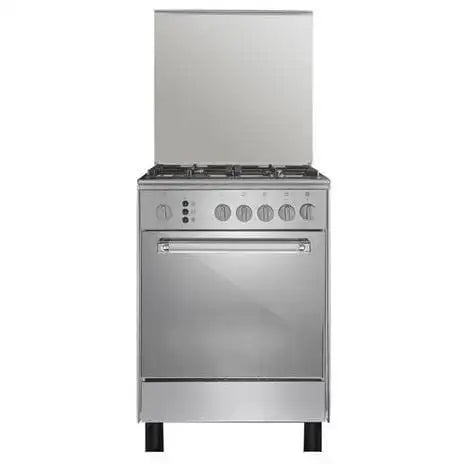 Kirazi Freestanding Cooker, 4 Gas Burners, 60 cm - Silver - 6700S
