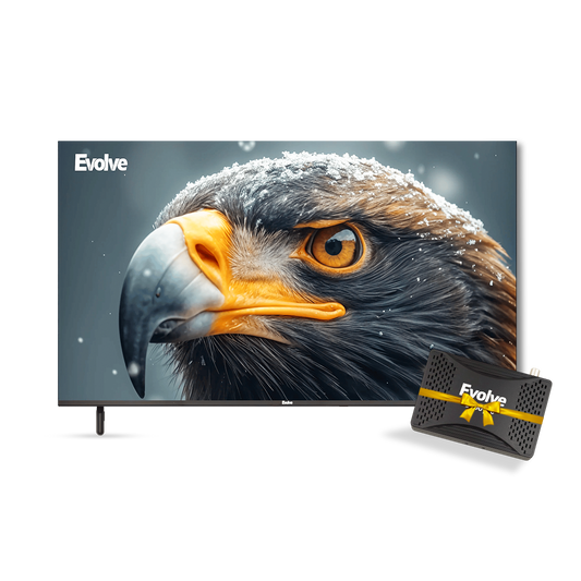 Evolve 32 Inch LED TV Frameless - VLD32NAV2 + Evolve HD Satellite Receiver Mini - Black - 2000 Pro Bundle