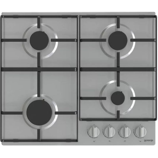 Gorenje Built-In Gas Hob, 60 cm, 4 Burners, Stainless Steel - G640EX