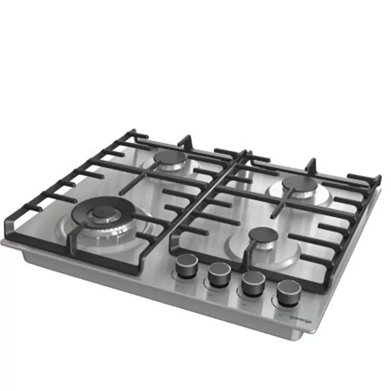 Gorenje Built-In Gas Hob, 60 cm, 4 Burners, Silver - GW642ABX
