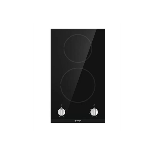 Gorenje Glass Ceramic Electric Hob, 30 cm, 2 Plates, Black - EC321BCSC