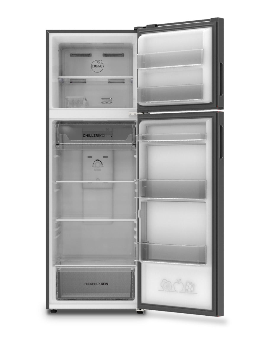 Haier No-Frost Refrigerator, 357 Liter, Inverter, Black- HRF-380TMBM