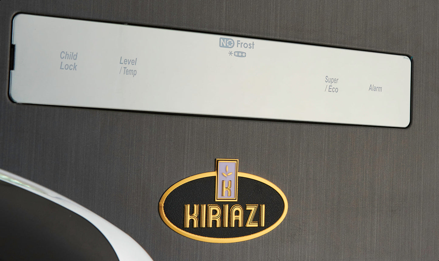 Kiriazi Turbo No Frost Refrigerator, 370 Liters, Black - KH371NV/3