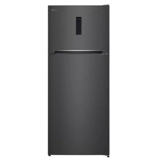LG Refrigerator Top Mount Freezer, 401 Litre, Black - GTF402SBAN