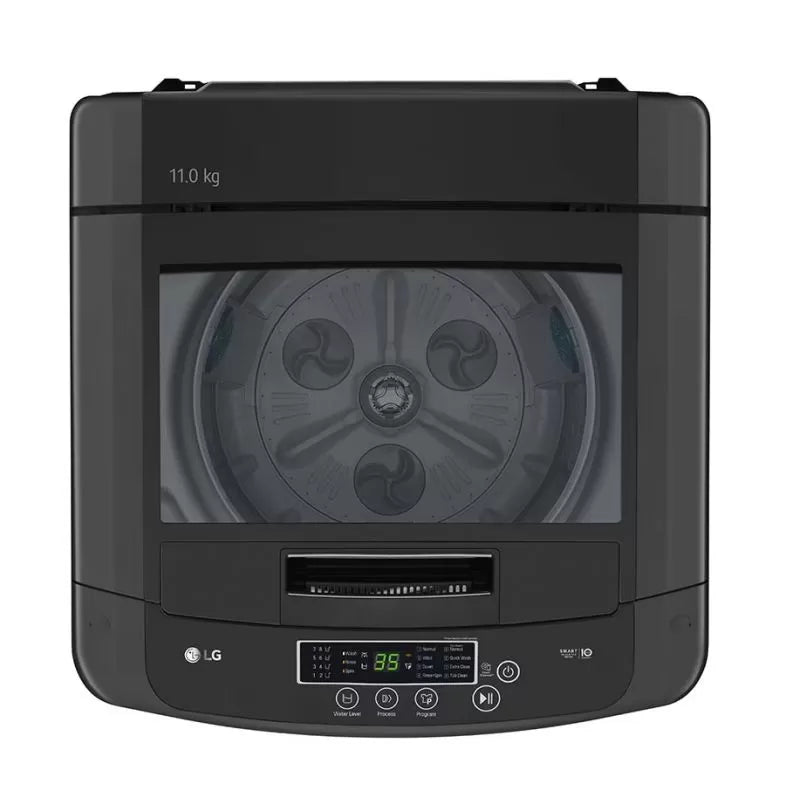 LG Smart Top Load Automatic Washing Machine With Inverter Technology, 11 kg, Black - T1164NEHGB