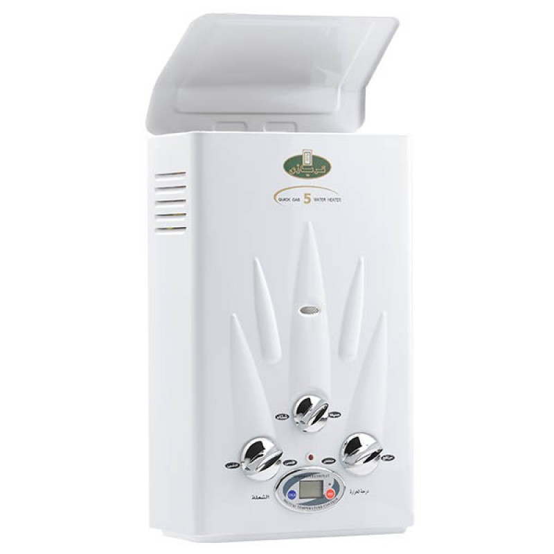 Kiriazi Gas Water Heater, 5 Liters, With Battery - KGH5 AD