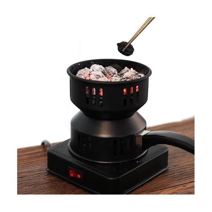 City Electric Charcoal Stove, 1000 Watt, Black - HMA-1017