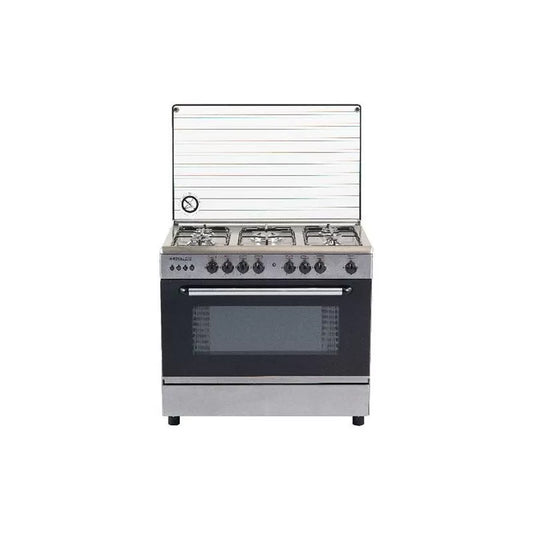 Royal Gas Fast Gas Cooker, 90 cm, 5 Burners, Stainless Steel - 2010263