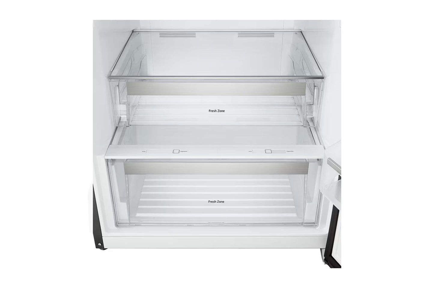 LG No Frost Top Freezer Refrigerator, 450 Liters, Black - GTF452SSAN