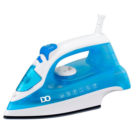 iDO Steam Iron, 280ml, 2200 Watt, White & Blue - SI2200-BWH