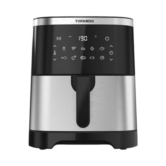 Tornado Digital Air Fryer, 8 Liters, 1800W, Black And Silver - TFE-A1808TS1A