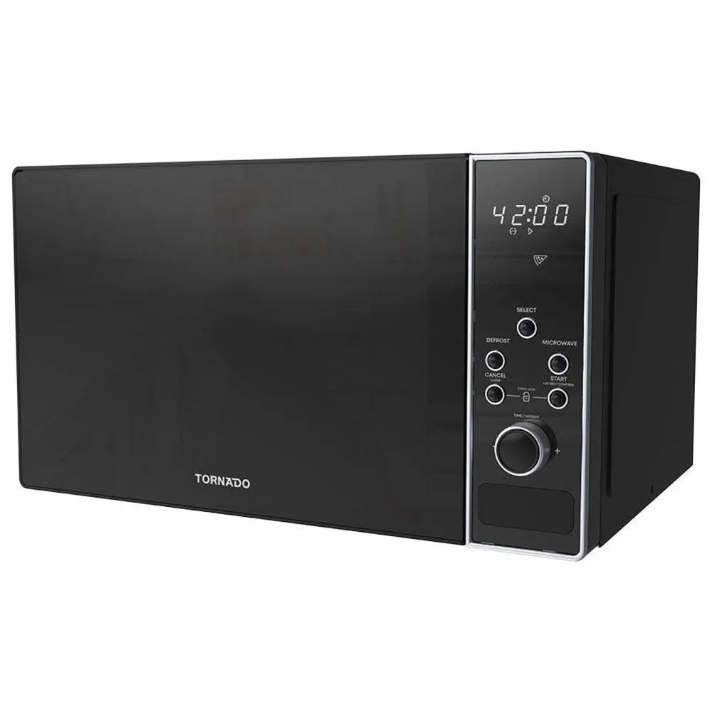 Tornado Digital Solo Microwave, 25 Liter, 900 Watt, Black - TMDS-25EL-BKS