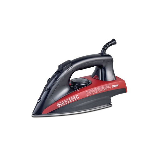 Black + Decker Steam Iron, 220ml, 2200 Watt, Black And Red - X2200