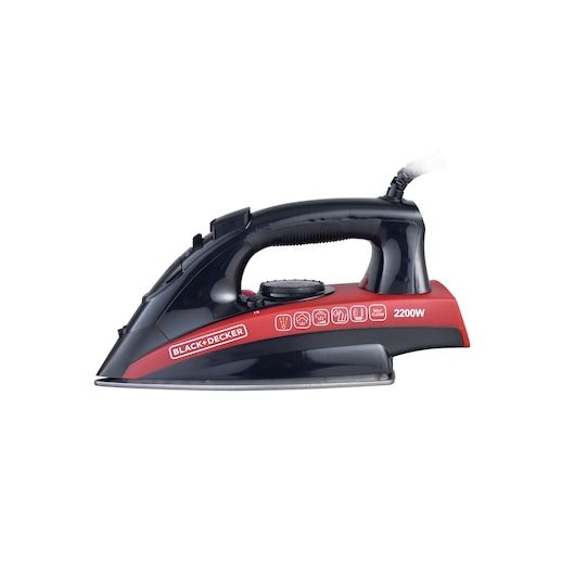Black + Decker Steam Iron, 220ml, 2200 Watt, Black And Red - X2200