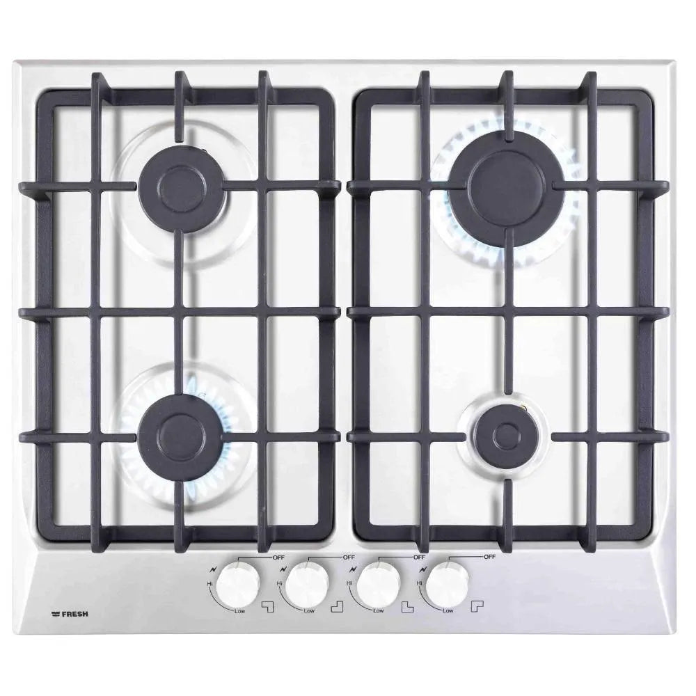 Fresh Gas Built-In Hob, 60 Cm, 4 Burners, Stainless Steel - 500008870