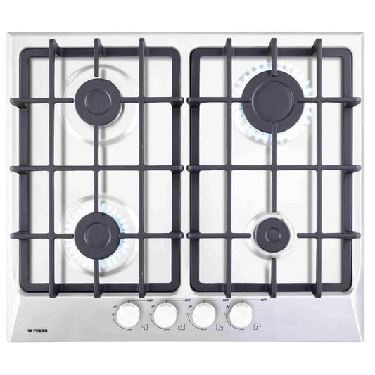 Fresh Gas Built-In Hob, 60CM, 4 Burners, Stainless Steel - 500008870