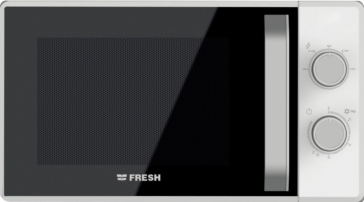 Fresh Solo Microwave, 25 Liters, Silver - FMW-25MC-SW