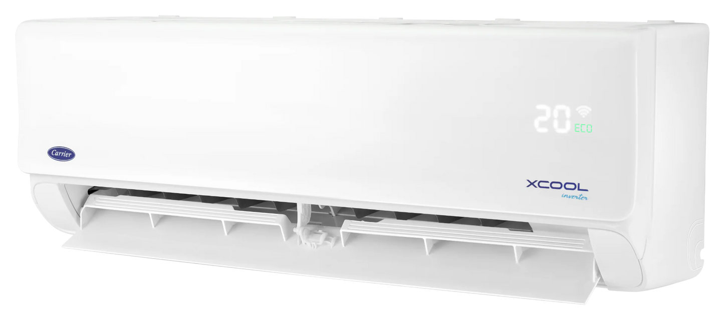 Carrier XCool Split Air Conditioner With Inverter Technology, Cooling And Heating, 1.5 HP, White - 53QHEFT12DN-708F