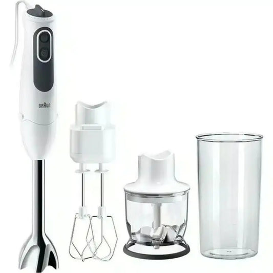 Braun Multiquick 3 Vario Hand Blender, 750 Watt, 350 ml, 11 Speeds, White - MQ3125