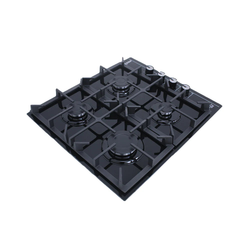 Purity Built In Heavy Duty Grids Gas Hob, 60 cm, 4 Burners, Black - HPT602G