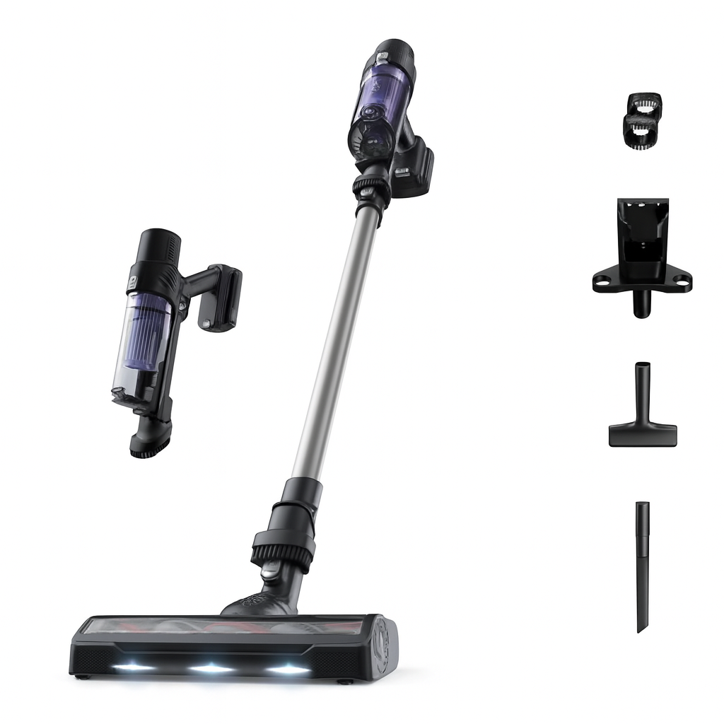 Tefal X-PERT Cordless Stick Vacuum Cleaner, 140 Watt, Black And Silver - TY6A35EG