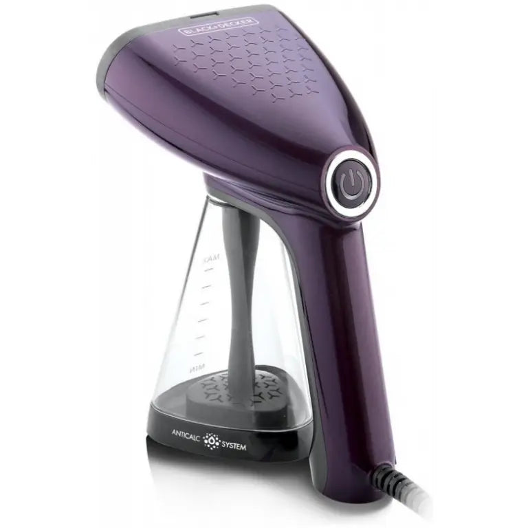 Black+Decker Handheld Garment Steamer, 1500 Watt, 260ml, Purple - HST1500