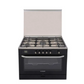 Fresh Hammer Digital Gas Cooker, 5 Burners, Black and Silver - 16937