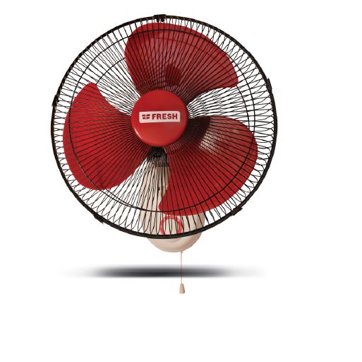 Fresh Brilliant Wall Fan, 16 Inch, Red - 500004513