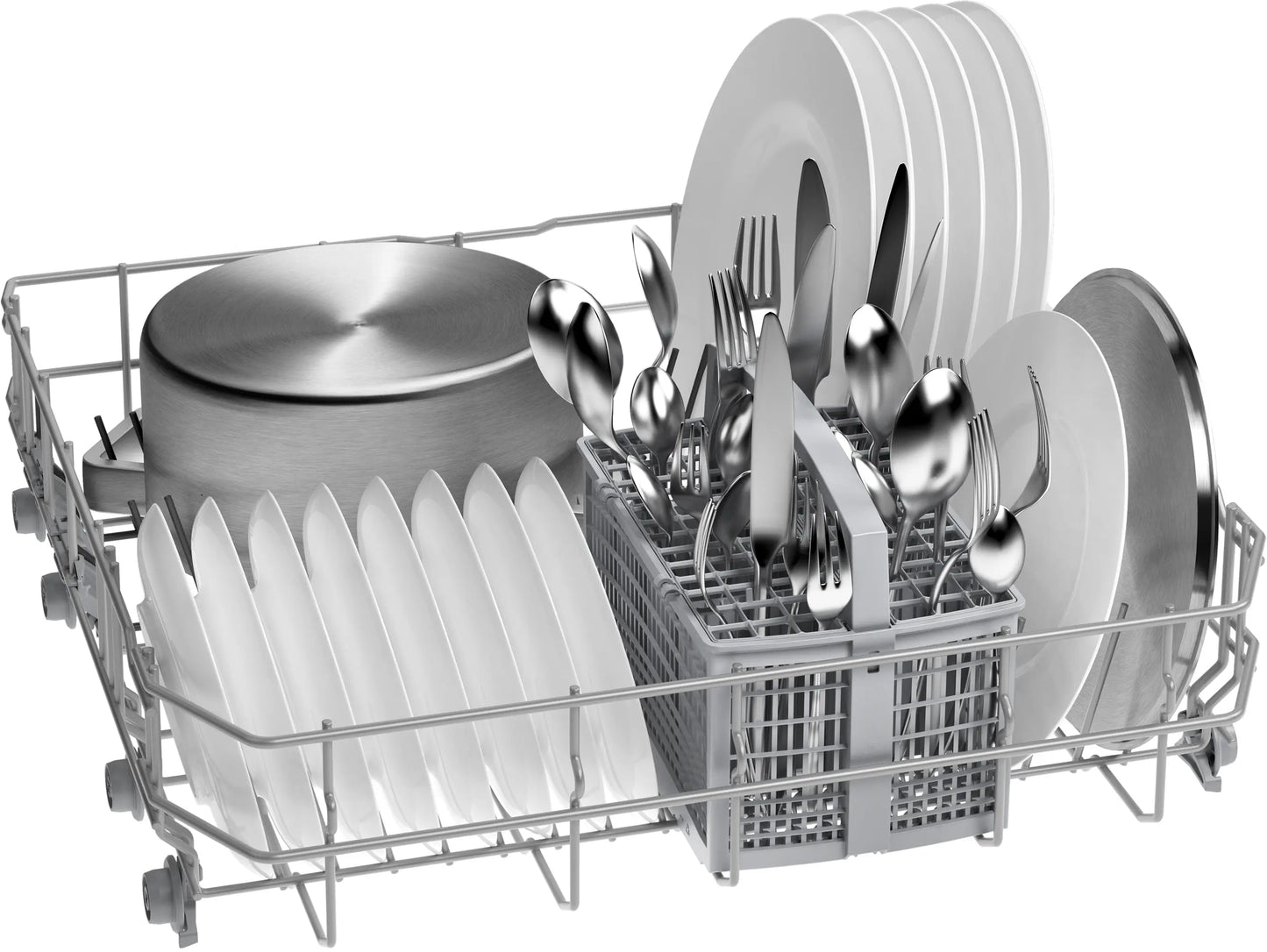 Bosch Series 2 Digital Dishwasher, 13 Place Settings, 6 Programs, Silver Inox- SMS26AI00V