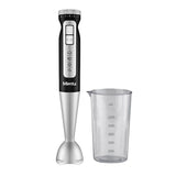 Mienta Turbo Hand Blender with Beaker, 600ml, 1000 Watt, Black and Silver - HB111338A
