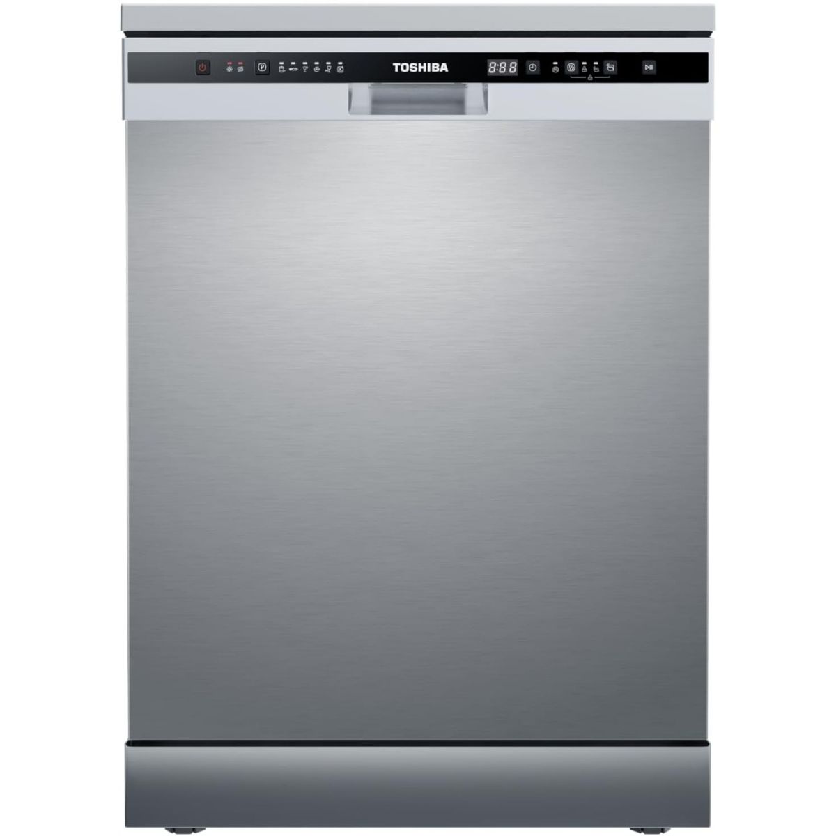 Toshiba Digital Dishwasher, 13 Place Settings, 6 Programs, Silver - DW-13F8AF(SS)-EG
