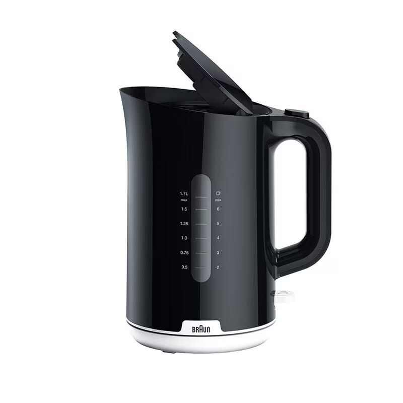 Braun Breakfast1 Electric Kettle, 1.7 Liter, 2200 Watt, Black - WK1100