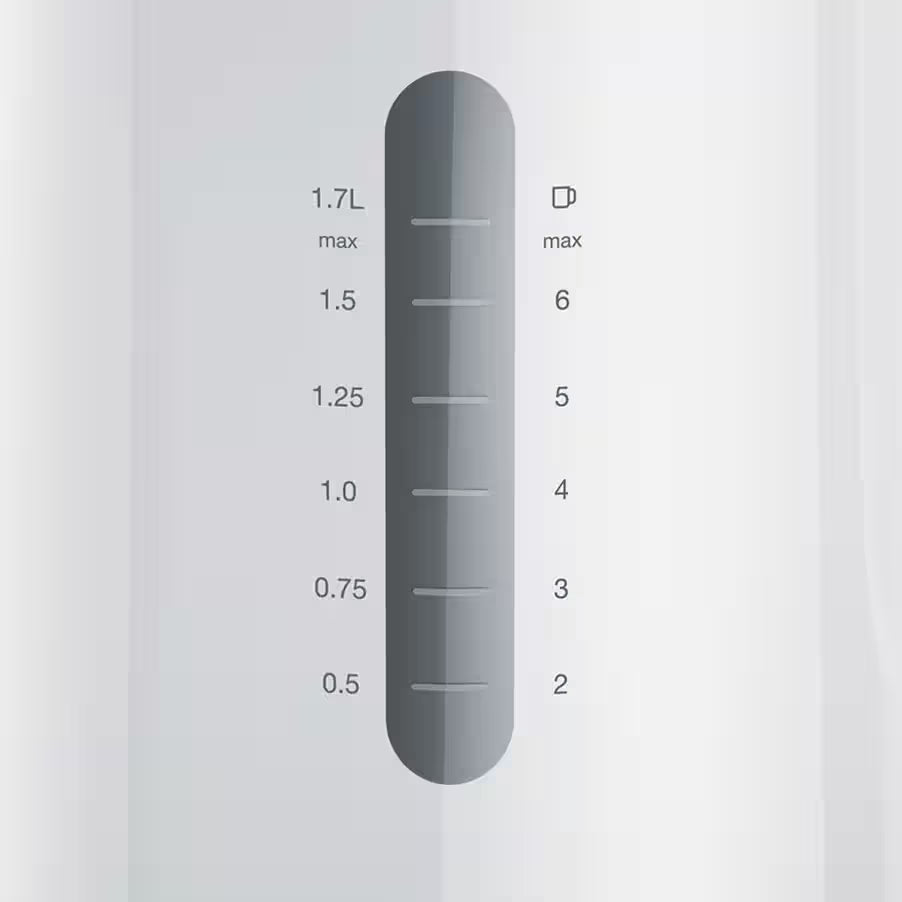 Braun Breakfast1 Electric Kettle, 1.7 Liter, 2200 Watt, White - WK1100