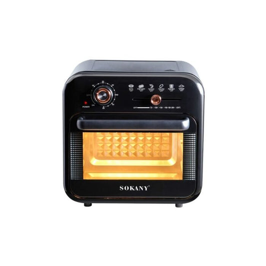 Sokany 2 in 1 Air Fryer and Electric Oven, 18 Liters, 1800 Watt, Black- SK-10001