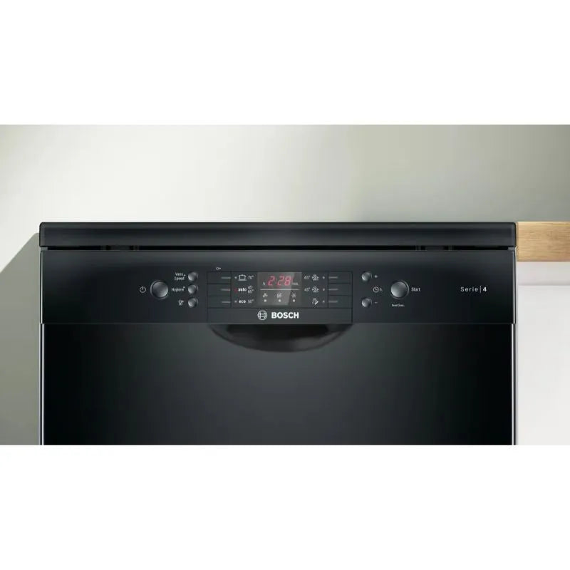 Bosch Series 4 Digital Dishwasher, 14 Place Settings, 6 Programs, Black - SMS46NB20V