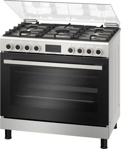 Bosch Series 6 Gas Cooker, 90 * 60 cm, 5 Burners, Stainless Steel - HGP3I8W50S
