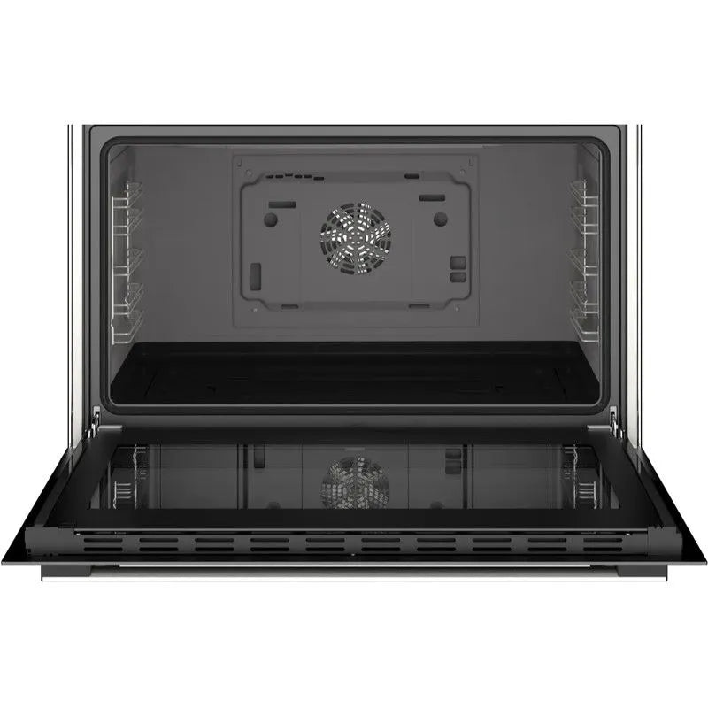 Bosch Series 8 Digital Gas Cooker, 5 Burners, 90 cm, Black - HJY5G7V61S