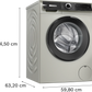 Bosch Series 6 Front Load Washing Machine, 10 Kg, With Digital Display, Silver Inox – WGK254ZXEG